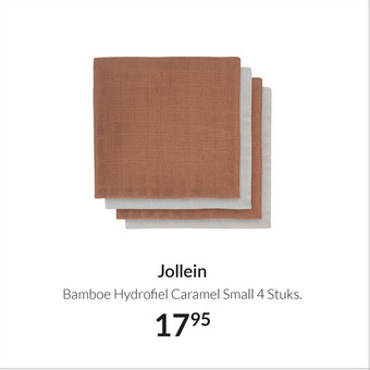 Babypark Jollein Bamboe Hydrofiel Caramel Small aanbieding
