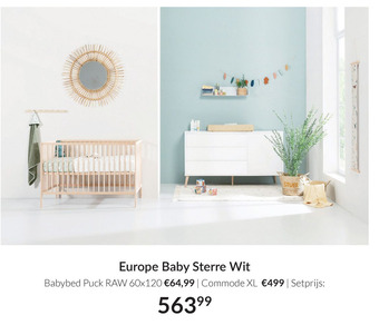 Babypark Europe Baby Sterre Wit aanbieding