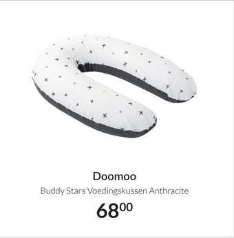 Babypark Doomoo Buddy Stars Voedingskussen Anthracite aanbieding