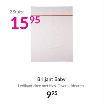 Babypark Briljant Baby Ledikantlaken met bies aanbieding