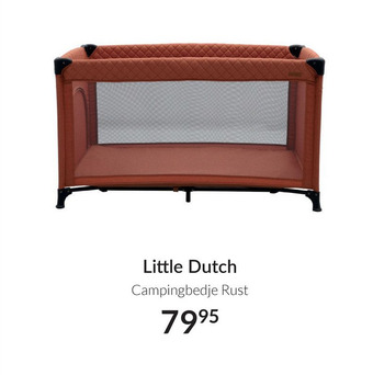 Babypark Little Dutch Campingbedje Rust aanbieding