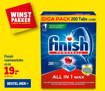 Makro Finish vaatwastabs aanbieding