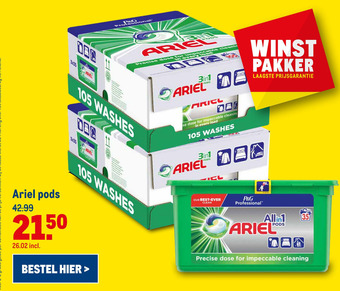 Makro Ariel pods aanbieding