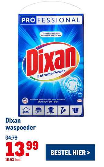 Makro Dixan waspoeder aanbieding