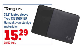 Makro Targus 15,6" laptop sleeve aanbieding