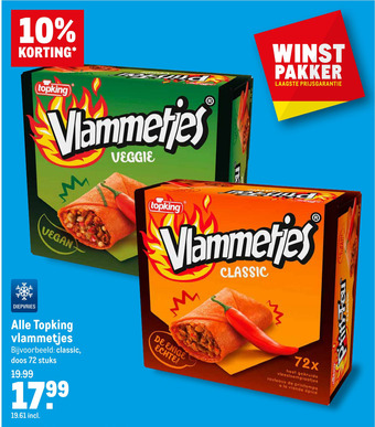 Makro Alle Topking vlammetjes aanbieding