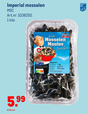 Makro Imperial mosselen aanbieding