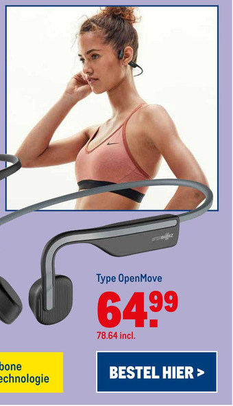 Makro Bluetooth hoofdtelefoon Type OpenMove aanbieding