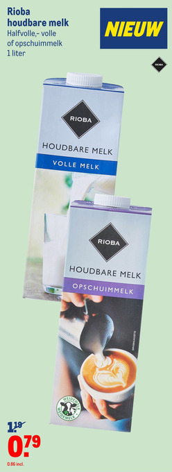 Makro Rioba houdbare melk aanbieding