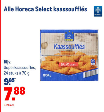 Makro Alle Horeca Select kaassoufflés aanbieding