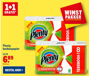 Makro Plenty keukenpapier aanbieding