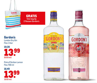 Makro Gordon's London Dry Gin of Pink of Sicilian Lemon aanbieding