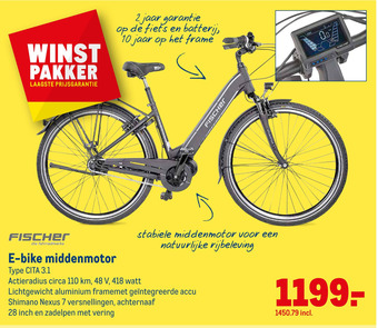 Makro E-bike middenmotor aanbieding