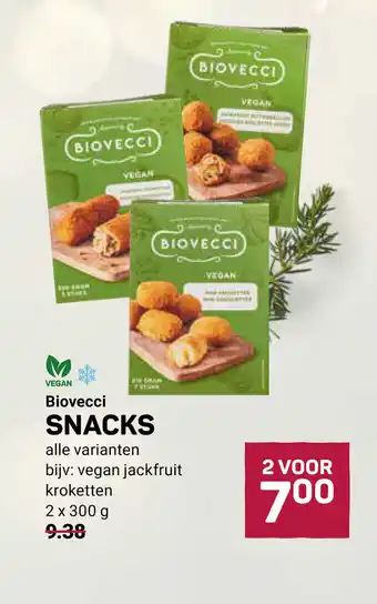 Ekoplaza Vegan Biovecci Snacks alle varianten 2 x 300 g aanbieding