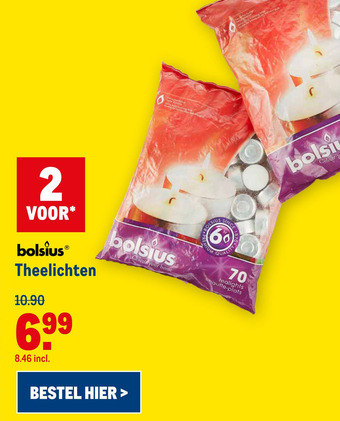 Makro Bolsius Theelichten aanbieding