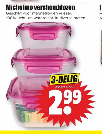 Dirk Michelino vershouddozen 3-delig aanbieding