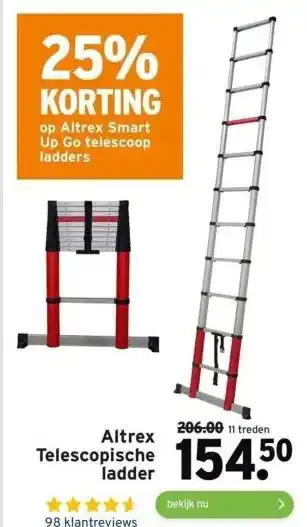 GAMMA Altrex telescopische ladder aanbieding