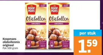 Albert Heijn Koopmans oliebollenmix origineel aanbieding