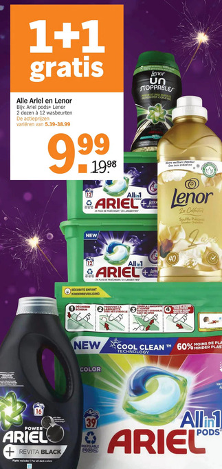 Albert Heijn Alle ariel en lenor aanbieding