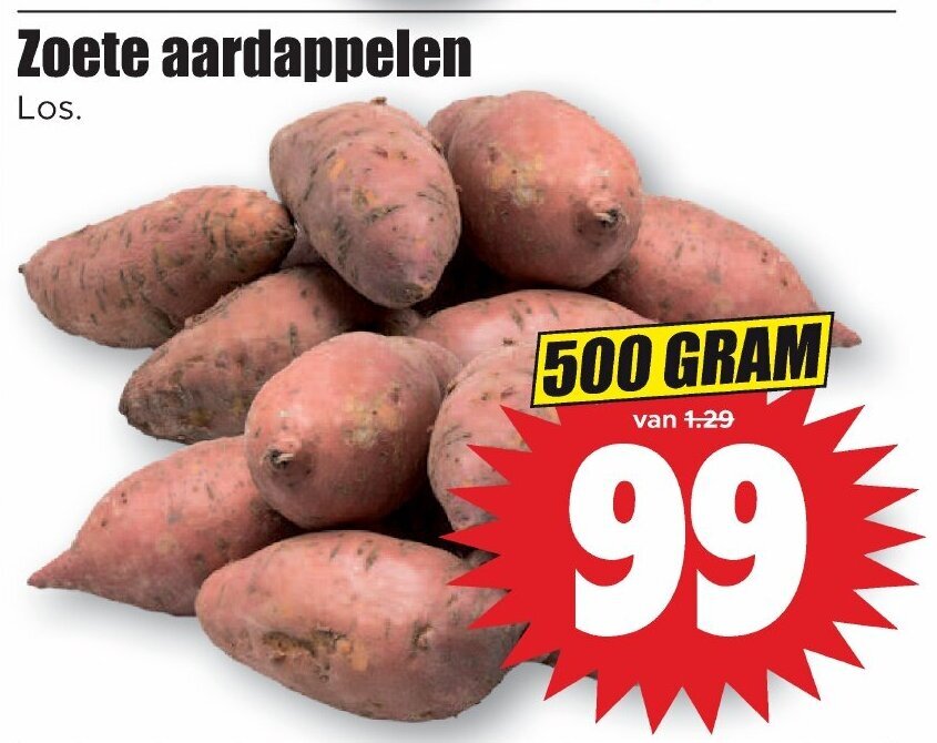 Zoete aardappelen 500g aanbieding bij Dirk