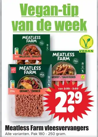 Dirk Meatless farm vleesvervangers 180-250g aanbieding