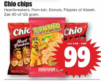 Dirk Chio chips 90 -125g aanbieding