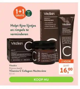 Holland & Barrett Vitaskin Vitamine C Collageen Nachtcreme 60 ml aanbieding