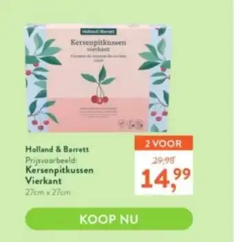 Holland & Barrett Kersenpitkussen Vierkant 27 cm x 27 cm aanbieding