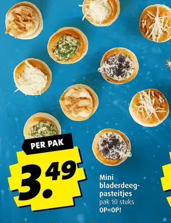 Boni Mini bladerdeeg pasteitjes aanbieding