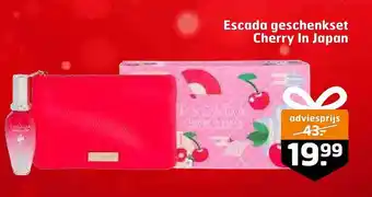 Trekpleister Escada geschenkset cherry in japan aanbieding