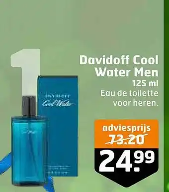 Trekpleister Davidoff cool water men 125 ml aanbieding