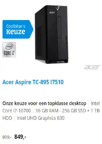 Coolblue Acer Aspire TC-895I7510 aanbieding