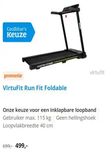 Coolblue VirtuFit Run Fit Foldable 115 kg 40 cm aanbieding