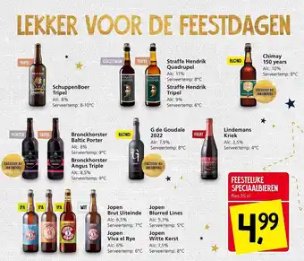 Jan Linders Feestelijk speciaalbieren aanbieding