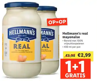 Lidl Hellmann's real mayonaise aanbieding