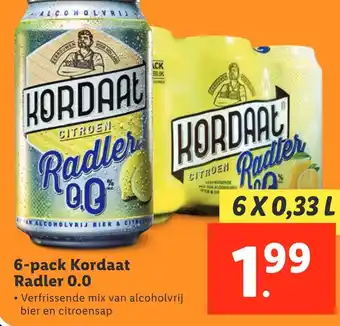 Lidl 6-pack kordaat radler 9.0 aanbieding