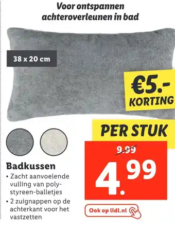 Lidl Badkussen aanbieding