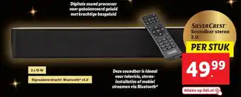 Lidl Deze soundbar is ideaal voor televisie, stereoinstallaties of mobiel streamen via bluetooth® aanbieding