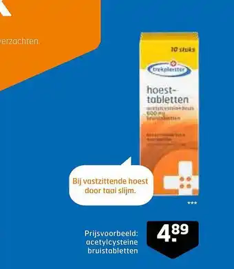 Trekpleister Trekpleister acetylcysteine bruistabletten aanbieding