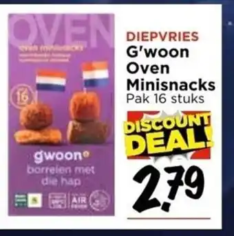 Vomar Voordeelmarkt G'woon Oven Minisnacks 16 stuks aanbieding