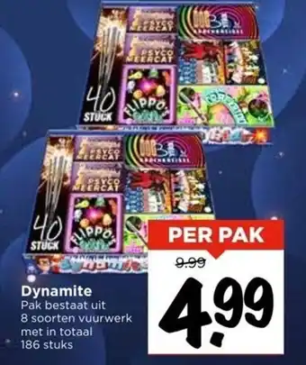 Vomar Voordeelmarkt Dynamite 186 stuks aanbieding