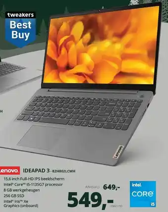 Paradigit Lenovo ideapad 3 - 82h802lcmh aanbieding