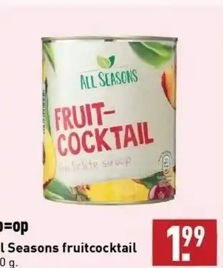 ALDI All seasons fruitcocktail 820 g. aanbieding