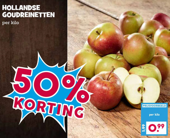 Boon`s Markt Hollandse goudreinetten aanbieding