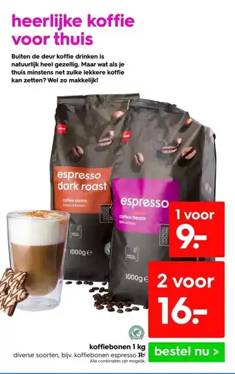 HEMA Koffiebonen 1 kg aanbieding