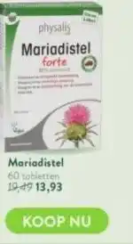 Holland & Barrett Mariadistel 60 tabletten aanbieding