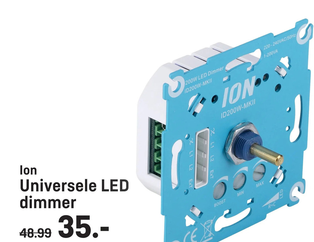 Ion universele led dimmer aanbieding bij Hubo