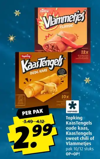 Boni Topking KaasTengels oude kaas, KaasTengels sweet chili of Vlammetjes aanbieding