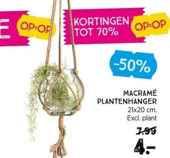 Xenos Macramé plantenhanger aanbieding