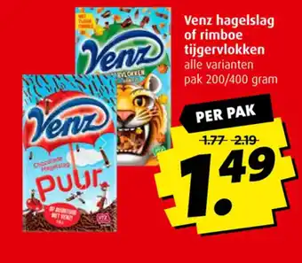 Boni Venz hagelslag of rimboe tijgervlokken aanbieding